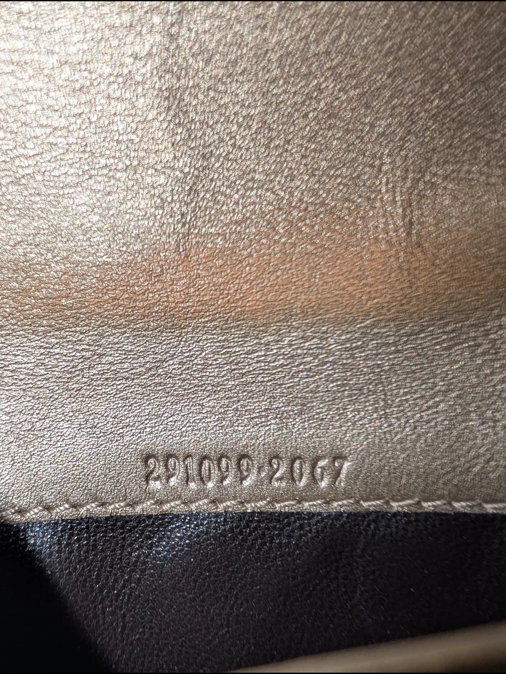 Gucci Guccissima Micro Gold Metallic Long Snap Wallet